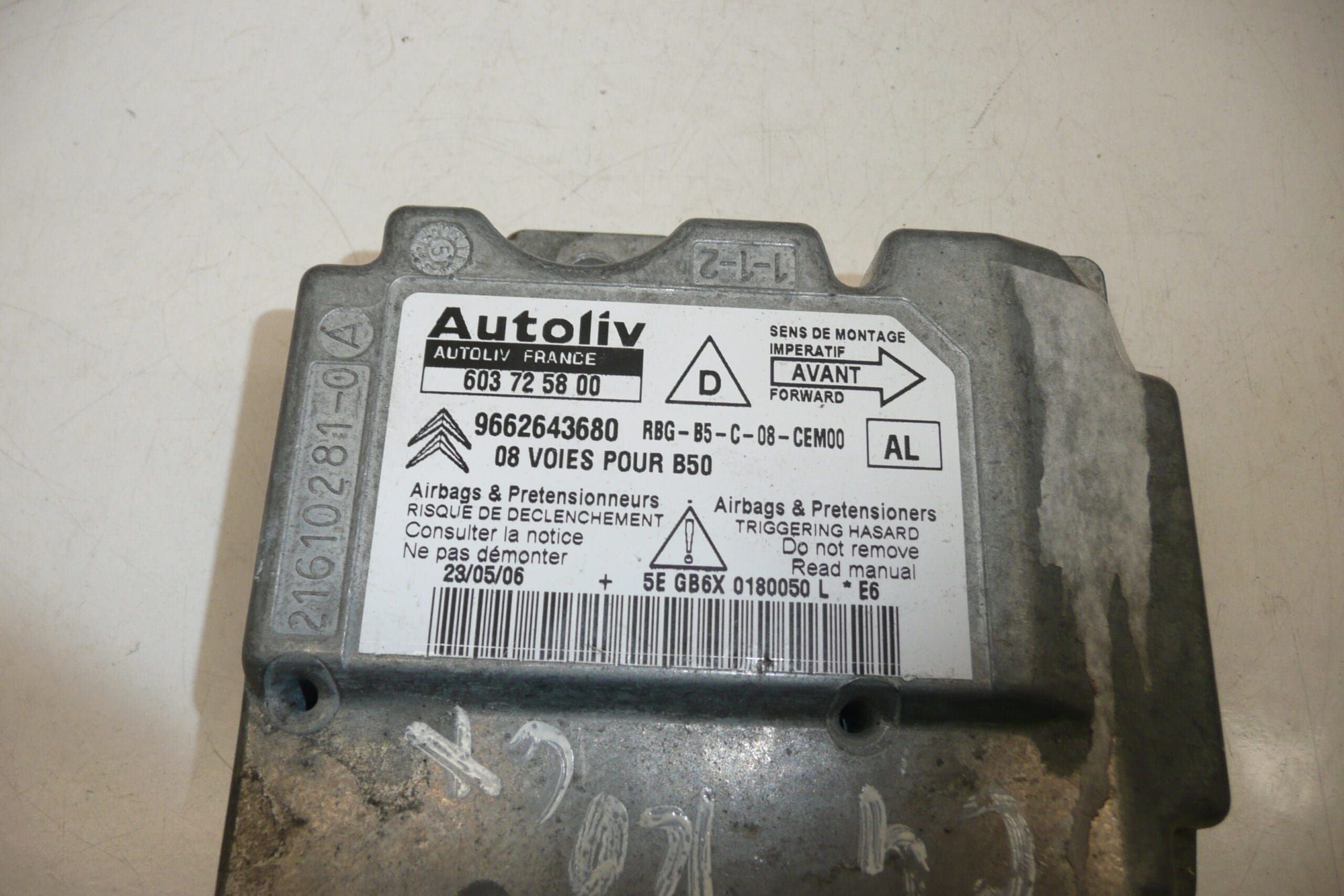 Légzsák egység Citroën C4 9662643680