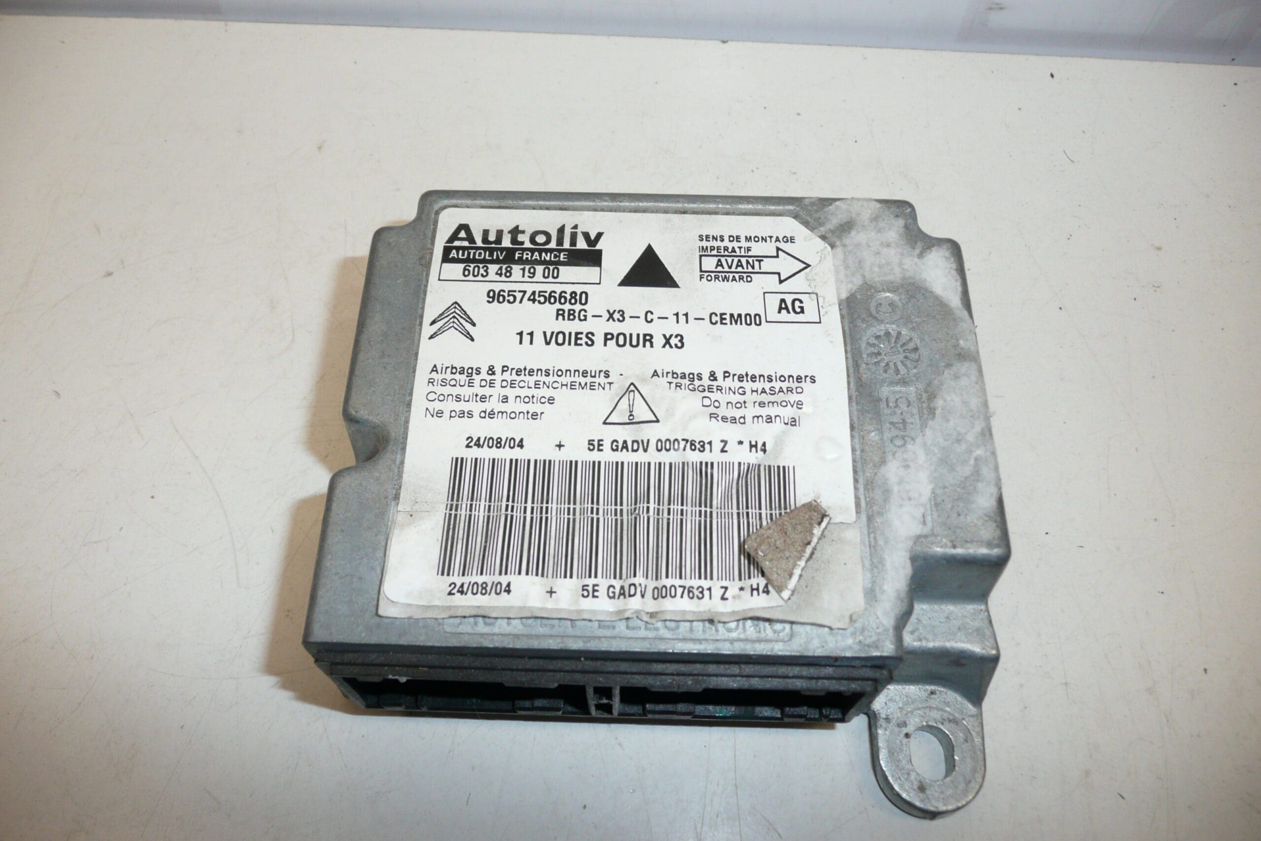 Citroën C5 II légzsák egység aktiválva 9657456680