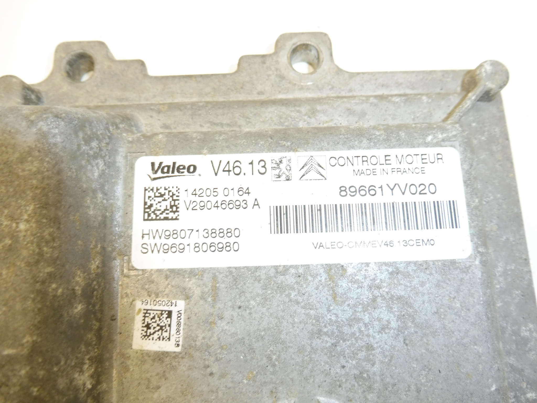 Vezérlőegység Valeo V46.13 Citroën Peugeot 9807138880 9691806980 9691682380