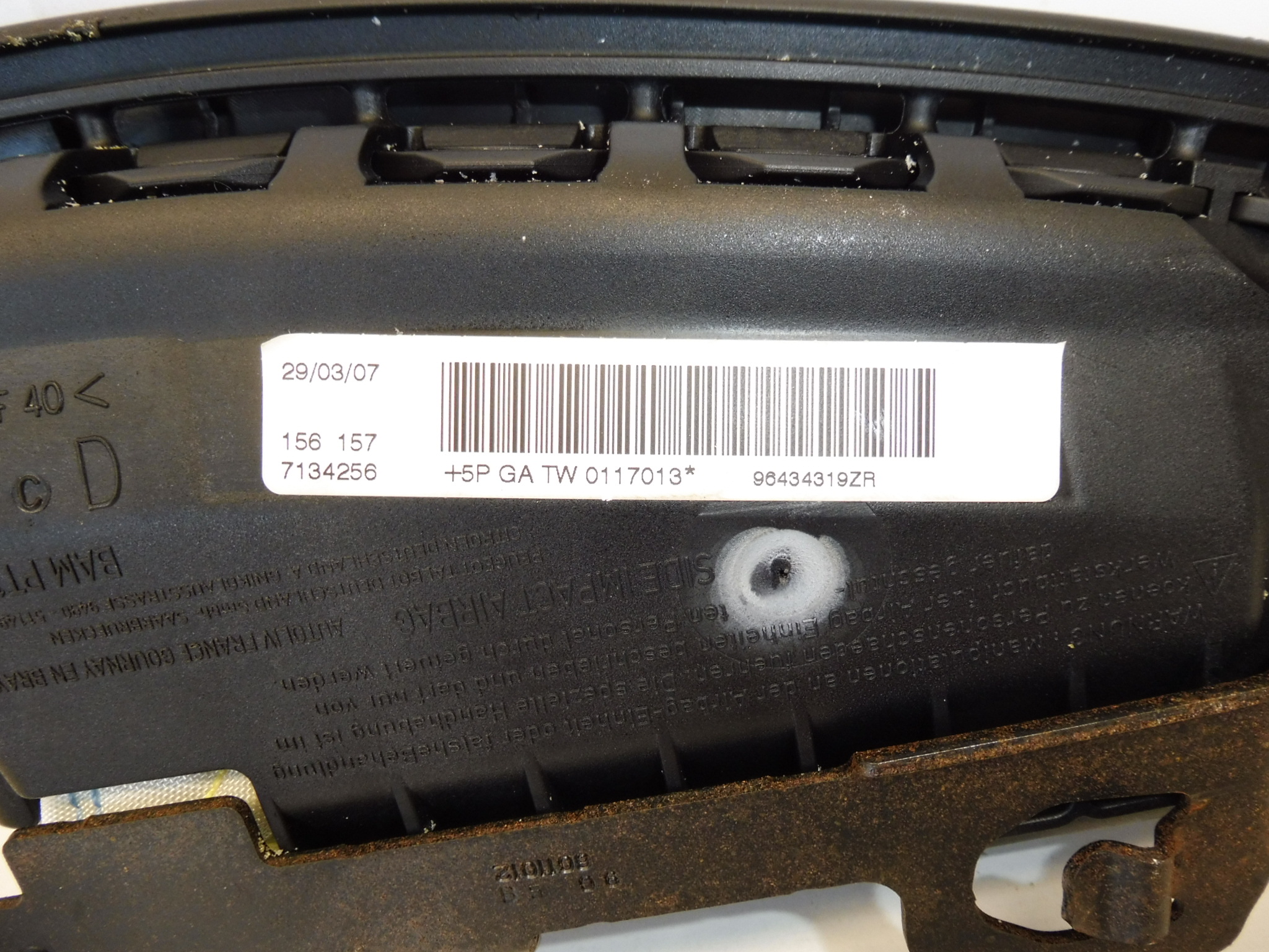 Üléslégzsák jobb Citroën C3 Pluriel 96434319ZR 8216JZ