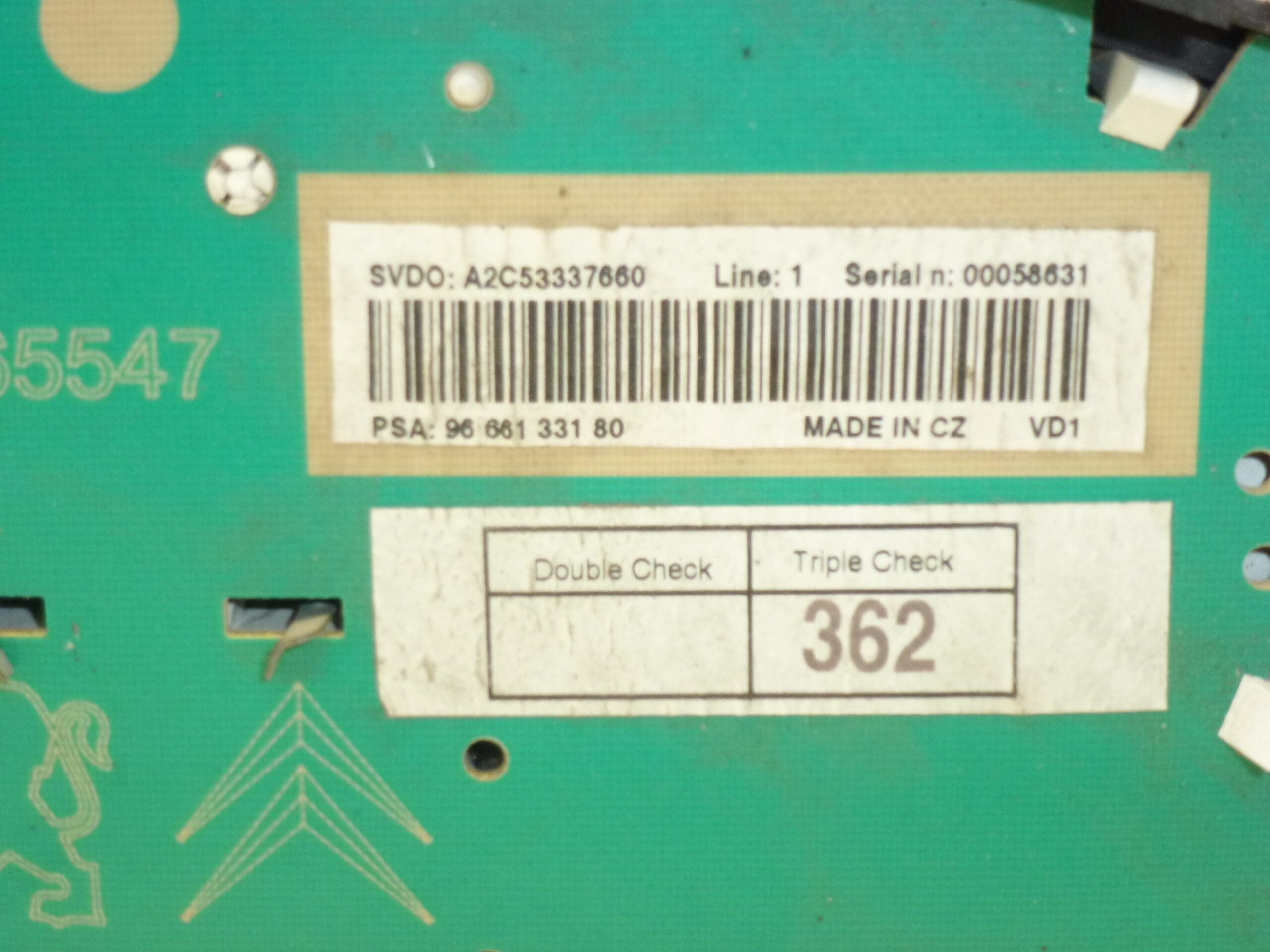 Sebességmérő Peugeot 207 9666133180 6103EC