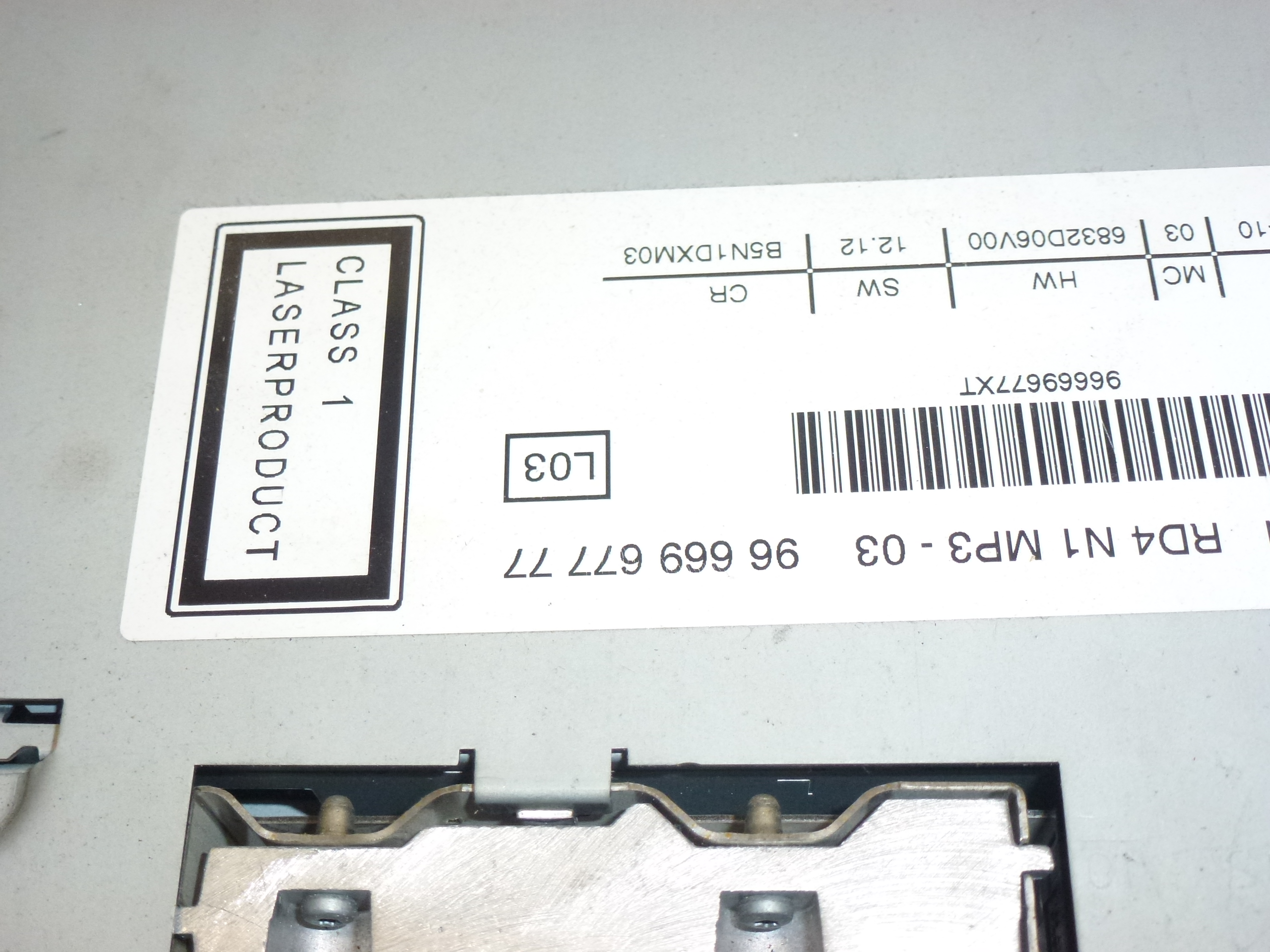 Citroën Peugeot 9666967777 6579FG MP3 CD rádió