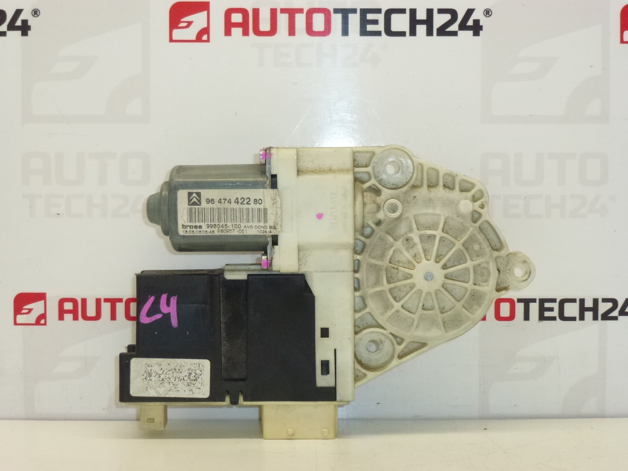 Citroën C4 bal oldali ablaktörlő motor 9647442280 9221AW