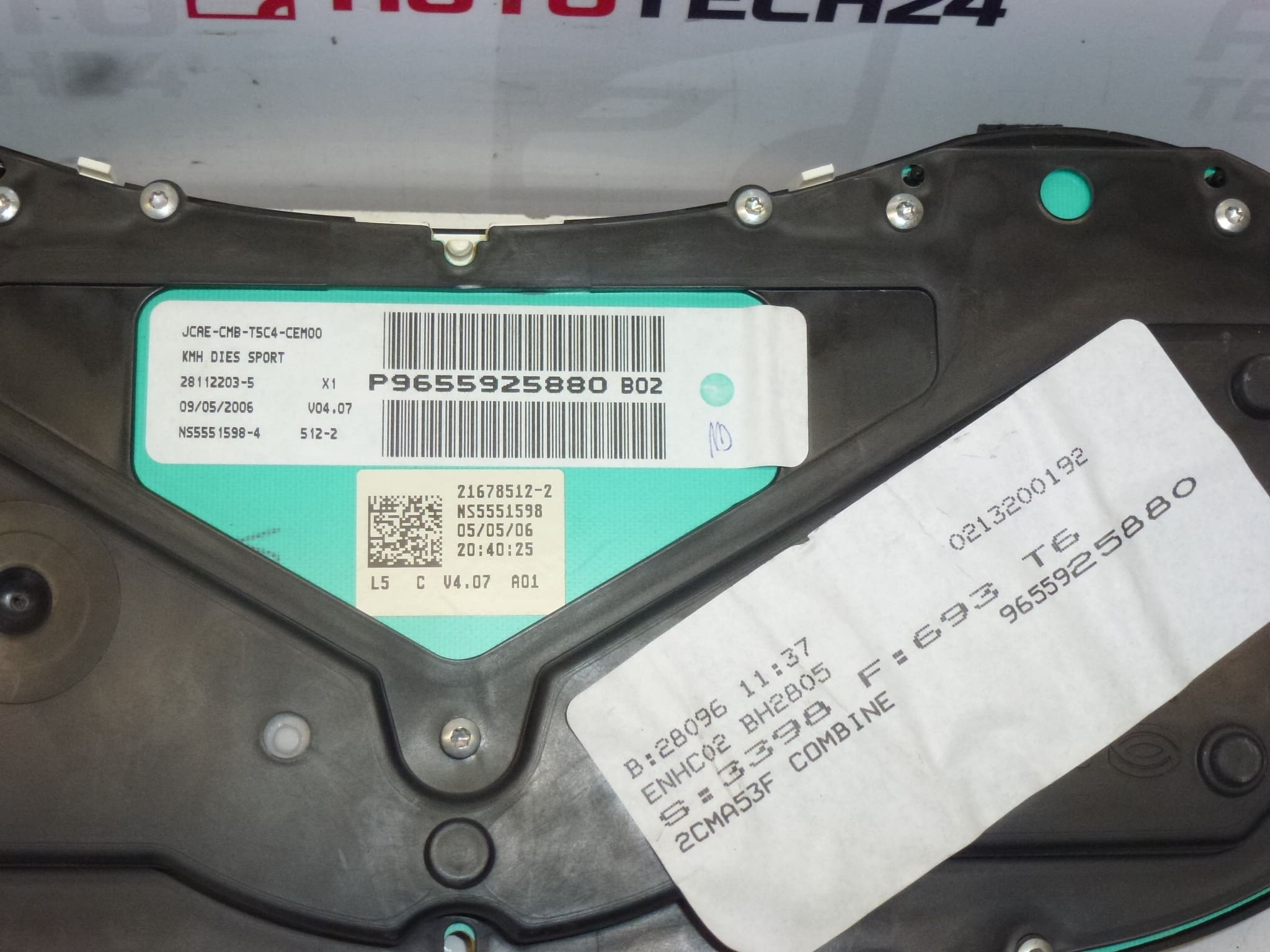 Sebességmérő Peugeot 307 II futásteljesítmény 239000 km 9655925880