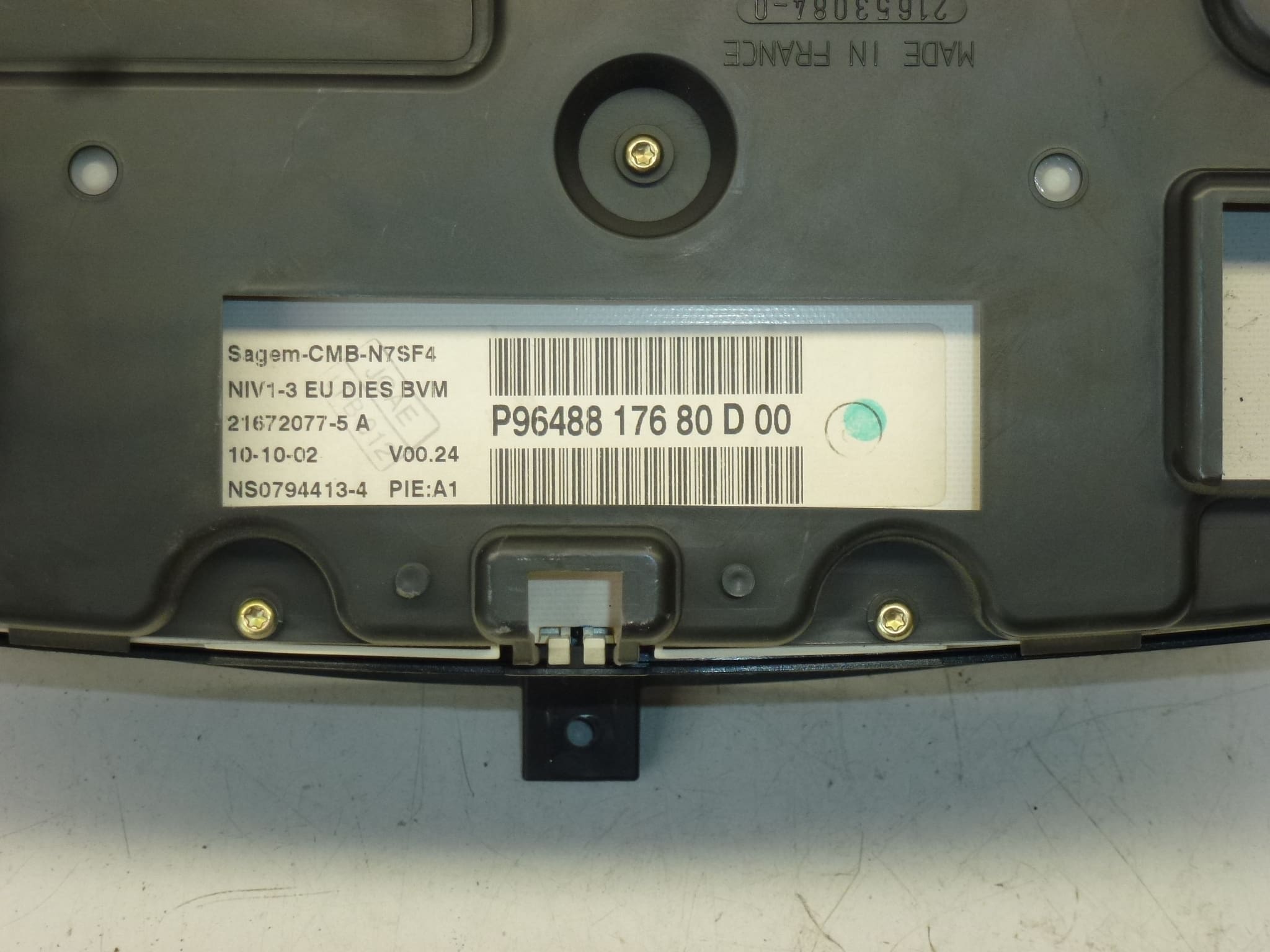 Sebességmérő riasztók 262000 km Citroën Xsara Sagem 9648817680 6104TC