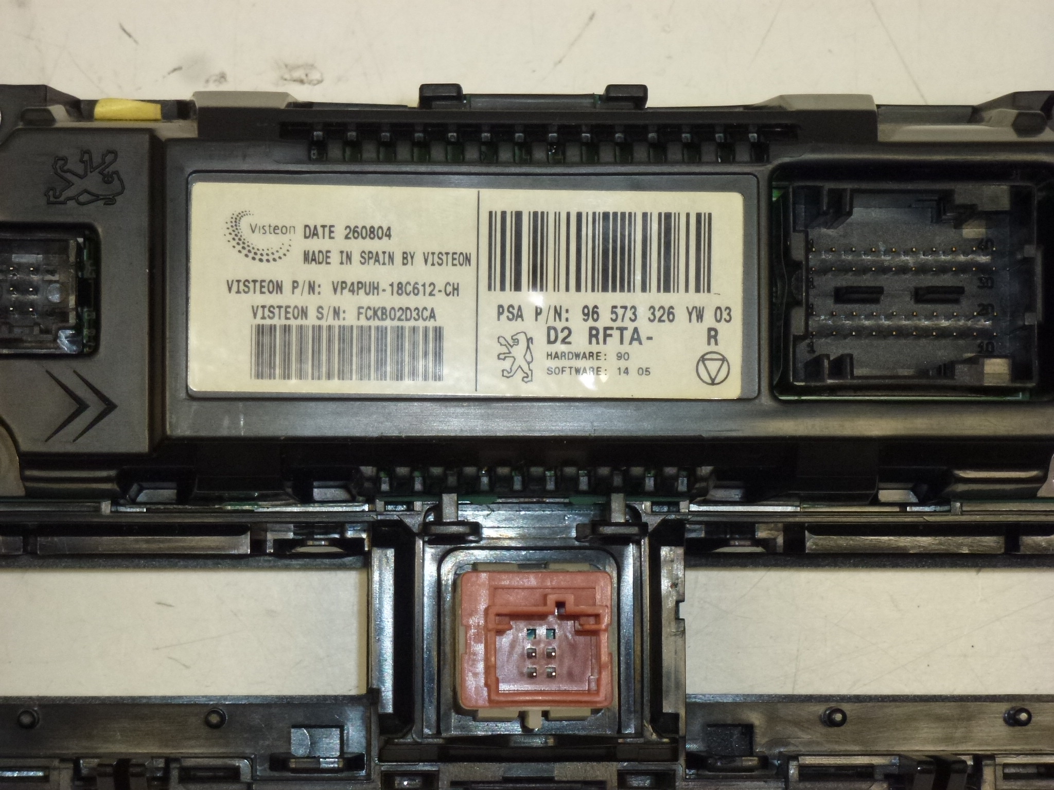 Klíma fűtés vezérlés Citroën Peugeot 96573326YW 6451SA 6451VC