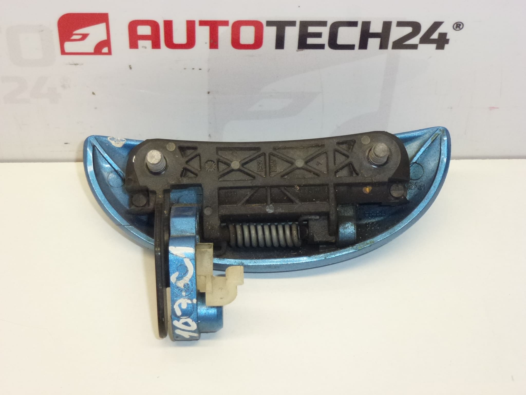 Jobb első ajtó kilincs Citroën C1 Peugeot 107 kék metál 9101AH - Image 2